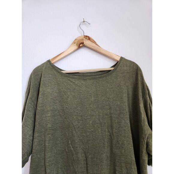 Eileen Fisher Organic Linen Boxy Tee | Size L - Picture 3 of 9